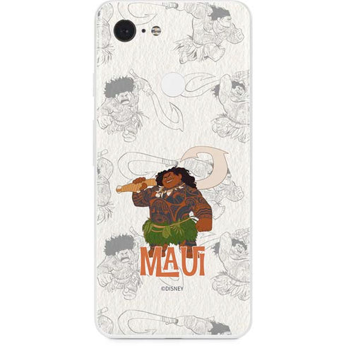 Disney Princess Moana Maui Pattern Google Pixel 3 Skin
